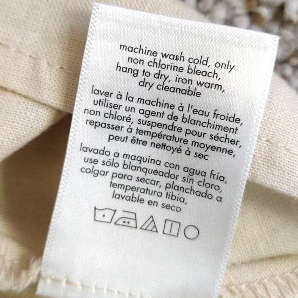 WeWoreWhat Linen Trapeze Tank Top Size M Beige – Cropped Swing Style - Picture 6 of 11